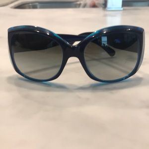 CHANEL CC Square Blue Sunglasses